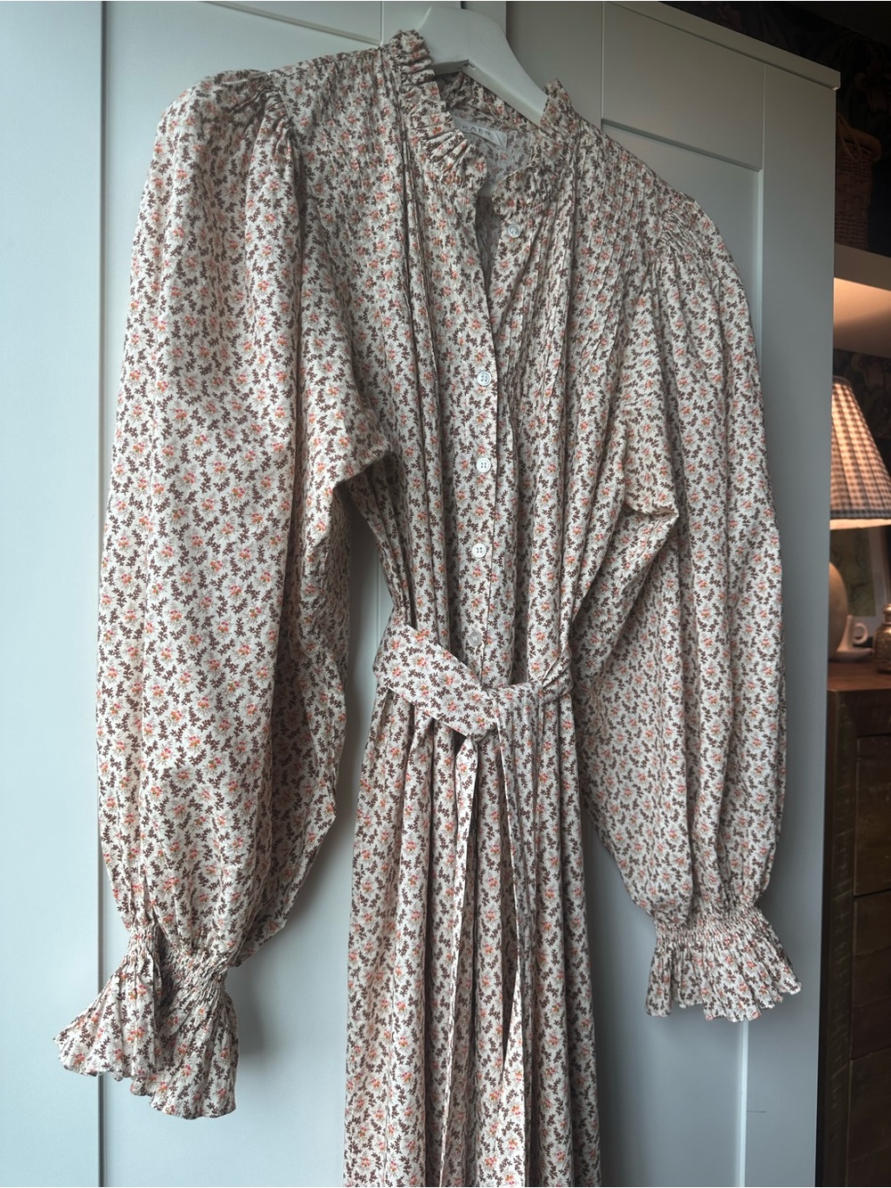 Doen Hadley Dress in Cream Winter Ditsy - Picture 9 of 11